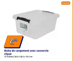 Action Boîte de rangement avec couvercle clipsé offre
