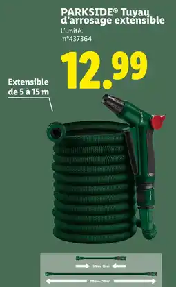 Lidl PARKSIDE Tuyau d'arrosage extensible offre