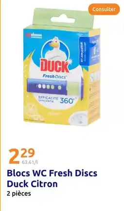 Action Blocs wc fresh discs duck citron offre