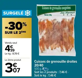 Carrefour Market Cuisses de grenouille droites 20/40 offre
