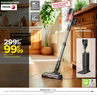 Carrefour Aspirateur balai offre