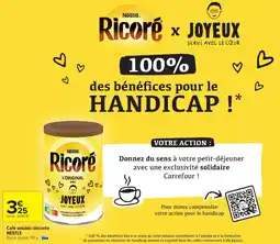 Carrefour Café soluble chicorée nestle offre