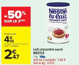 Carrefour Lait concentré sucré nestlé offre