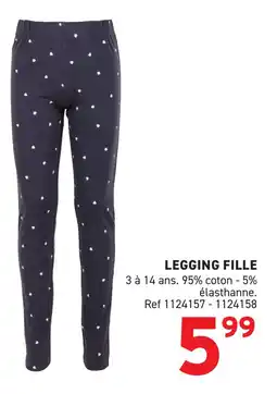 Trafic Legging fille offre