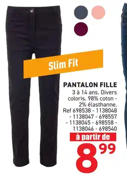 Trafic Pantalon fille offre