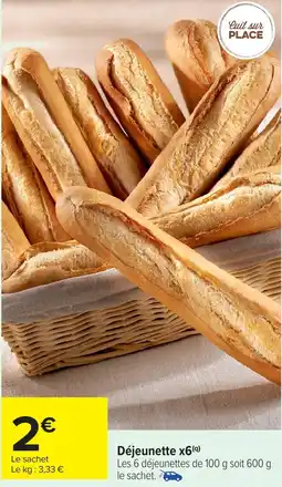 Carrefour Déjeunette x6 offre