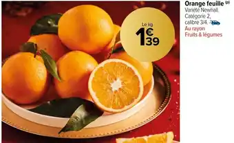 Carrefour Market Orange feuille offre