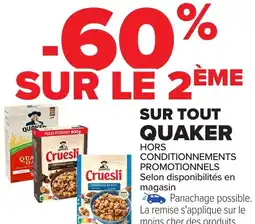 Carrefour Quaker offre