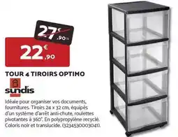 Bricomarché Sundis - tour 4 tiroirs optimo offre