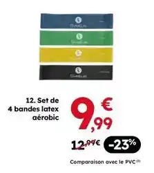 Sport 2000 Set de 4 bandes latex aérobic offre