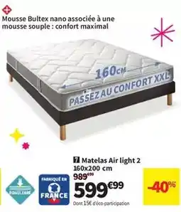 Conforama Bultex - matelas air light 2 160x200 cm offre