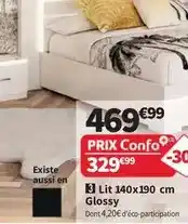 Conforama Lit 140x190 cm glossy offre