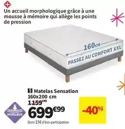 Conforama Matelas sensation 160x200 cm offre