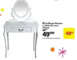 Conforama Monroe - coiffeuse l.70xh.125 cm x p34cm offre