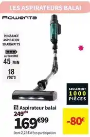 Conforama Rowenta - aspirateur balai offre