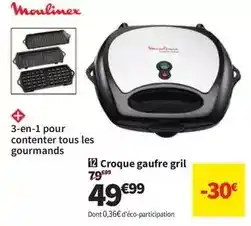 Conforama Moulinex - croque gaufre gril offre