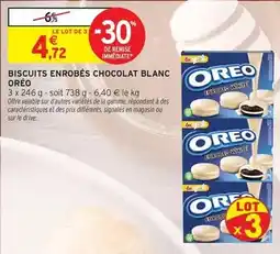 Intermarché Express Oreo - biscuits enrobés chocolat blanc offre
