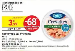 Intermarché Express Persil - crevettes ail et offre