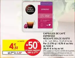 Intermarché Express Nescafé - capsules de café espresso offre