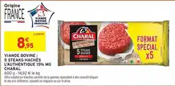 Intermarché Express Charal - viande bovine: 5 steaks hachés offre