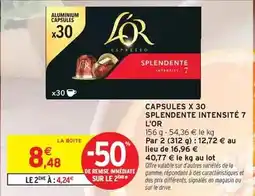 Intermarché Express L'or - capsules x 30 splendente intensité 7 offre