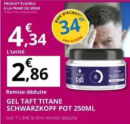 E.Leclerc Schwarzkopf - gel taft titane offre