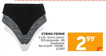 Trafic String femme offre