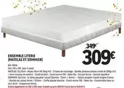 E.Leclerc Dim - ensemble literie (matelas et sommier) offre