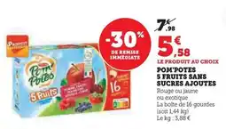 Hyper U Purina - pom'potes 5 fruits sans sucres ajoutes offre
