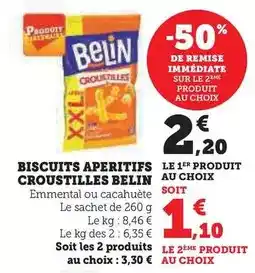 Hyper U Belin - biscuits aperitifs croustilles offre