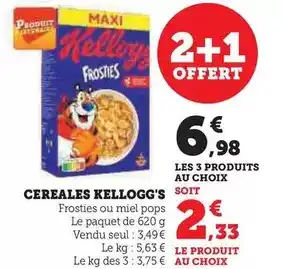 Hyper U Kellogg's - cereales offre