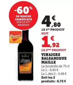 Hyper U Maille - vinaigre balsamique offre