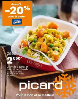 Picard Picard - curry de légumes et poti chiches, duo de riz offre