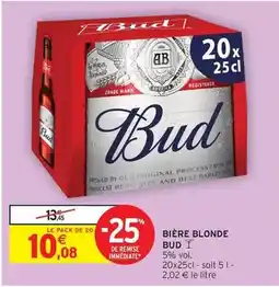 Intermarché Contact Bud - bière blonde offre