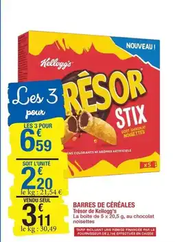 Carrefour Kellogg's - barres de céréales offre