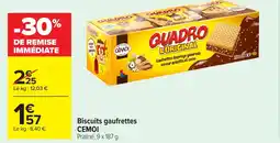 Carrefour Biscuits gaufrettes cemoi offre