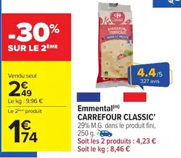 Carrefour Emmental carrefour classic offre