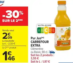 Carrefour Pur jus carrefour extra offre