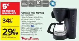 Carrefour Cafetière filtre Morning offre