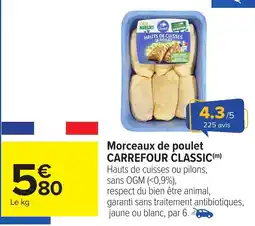 Carrefour Morceaux de poulet carrefour classic offre