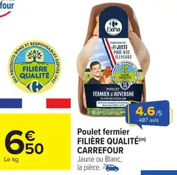 Carrefour Poulet fermier filière qualité carrefour offre