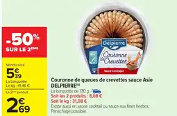 Carrefour Couronne de queues de crevettes sauce asie delpierre offre
