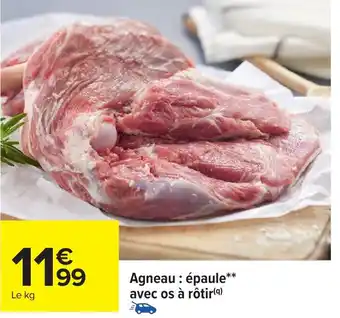 Carrefour Agneau épaule avec os à rôtir offre