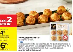 Carrefour 9 Gougères emmental offre