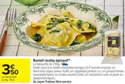 Carrefour Ravioli ricotta épinard offre