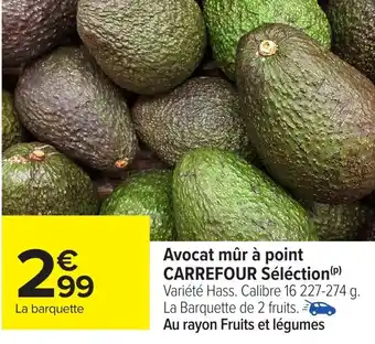 Carrefour Avocat mûr à point carrefour séléction offre