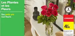 Carrefour Bouquet de 7 roses ros boutons. offre
