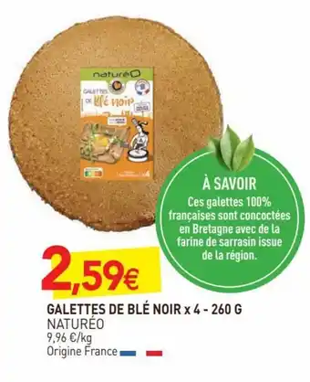 naturéO Galettes de blé noir offre