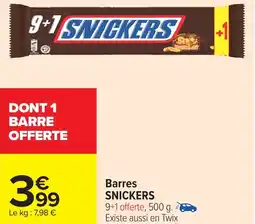 Carrefour Barres snickers 9+1 offerte, offre
