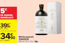 Carrefour Whisky japonais togouchi offre